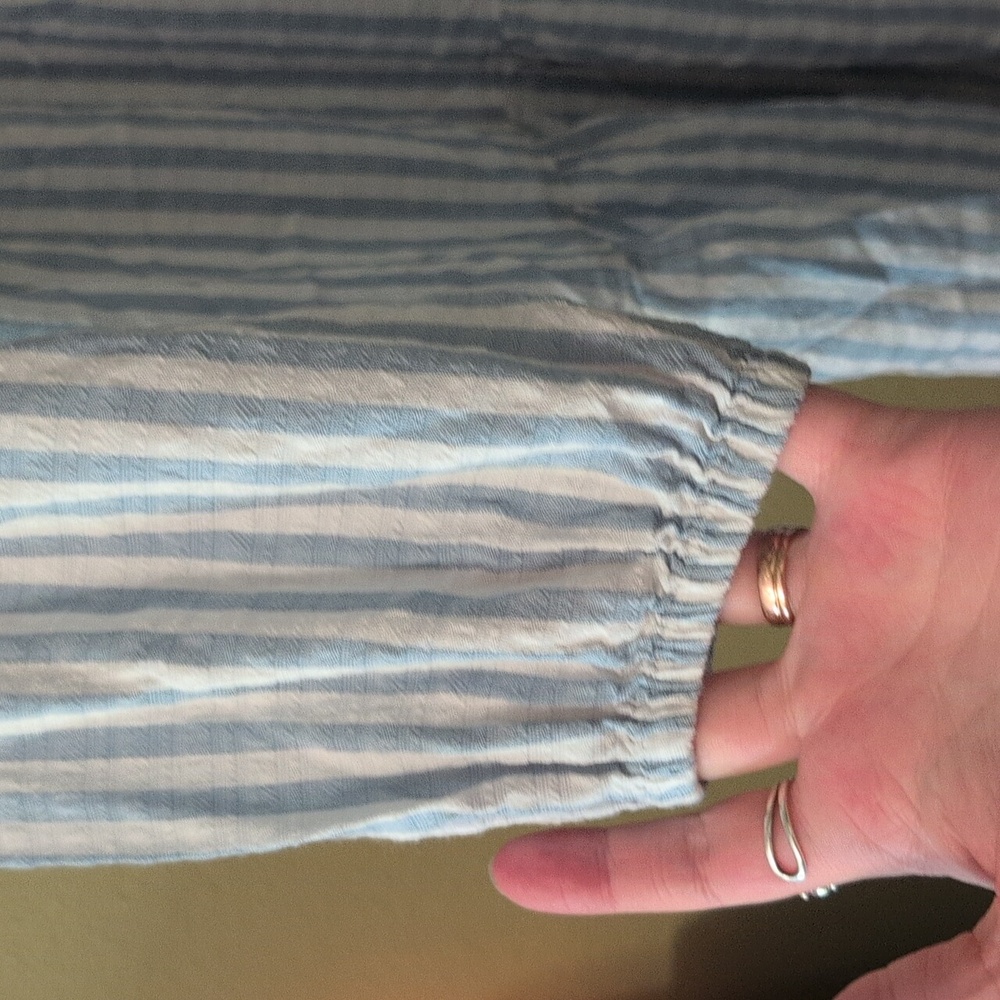 Dip Blue & White Ruffle Dress - Picture 2 of 6